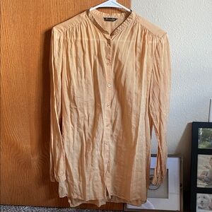 Massimo Dutti Apricot Button-Up Shirt